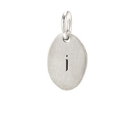 "J" charm, sterling silver