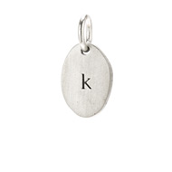"K" charm, sterling silver