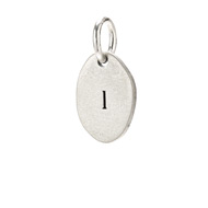 "L" charm, sterling silver