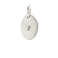 "Z" charm, sterling silver