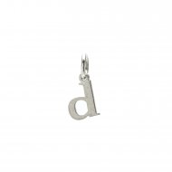 open d charm, sterling silver