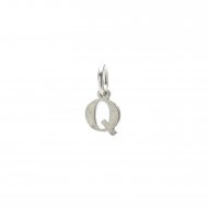 open q charm, sterling silver