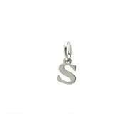 open s charm, sterling silver