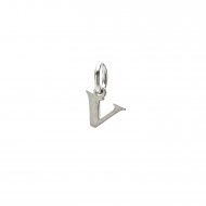 open v charm, sterling silver