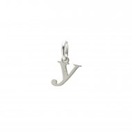 open y charm, sterling silver