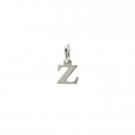 open z charm, sterling silver