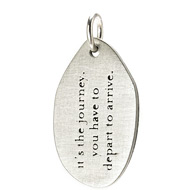 "it's the journey" charm, sterling silver