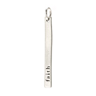 "faith" stick charm, sterling silver