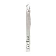 "fearless" stick charm, sterling silver