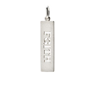 "faith" word charm, sterling silver