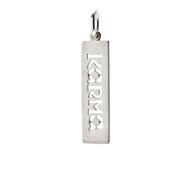 "karma" word charm, sterling silver