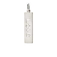 "love" word charm, sterling silver