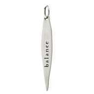 "balance" pointe charm, sterling silver