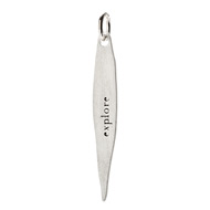 "explore" pointe charm, sterling silver
