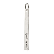 "best friends" stick charm, sterling silver