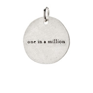 "one in a million" charm, sterling silver