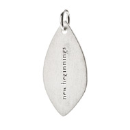 "new beginnings" petal charm, sterling silver