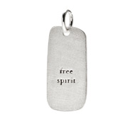 "free spirit" charm, sterling silver