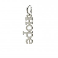 hope charm, sterling silver
