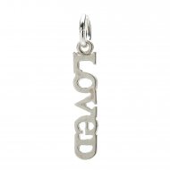 loved charm, sterling silver