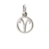 zodiac "aries" charm, sterling silver