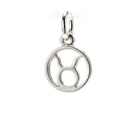 zodiac "taurus" charm, sterling silver