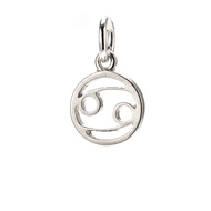 zodiac "cancer" charm, sterling silver