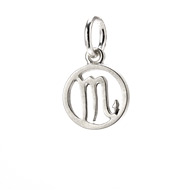 zodiac "scorpio" charm, sterling silver