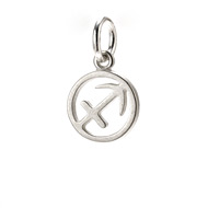 zodiac "sagittarius" charm, sterling silver