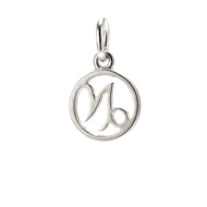 zodiac "capricorn" charm, sterling silver