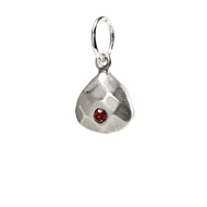 july birthstone charm, sterling silver