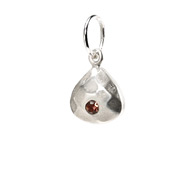 november birthstone charm, sterling silver