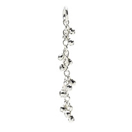 cascading disco beads, sterling silver