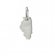 illinois charm, sterling silver