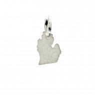 michigan charm, sterling silver
