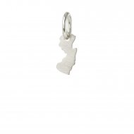 new jersey charm, sterling silver