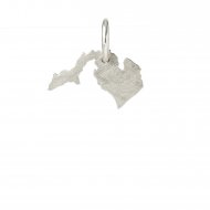 michigan w/upper peninsula charm, sterling silver