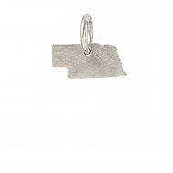 nebraska charm, sterling silver