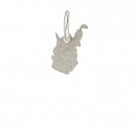 west virginia charm, sterling silver