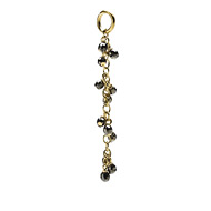 cascading disco beads, charcoal sterling silver