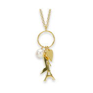 sex and the city gold dipped charm cluster necklace