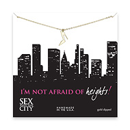 sex and the city i'm not afraid of heights gold dipped stiletto heel necklace