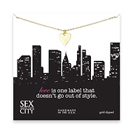 sex and the city love doesn't go out of style gold dipped heart necklace