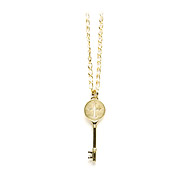 unlocked faith gold dipped gothic cross key necklace - 36 inch