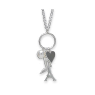 sex and the city sterling silver charm cluster necklace