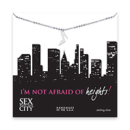 sex and the city i'm not afraid of heights sterling silver stiletto heel necklace