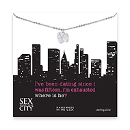 sex and the city i've been dating since fifteen sterling silver flower necklace