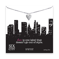sex and the city love doesn't go out of style sterling silver heart necklace