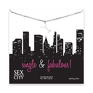 sex and the city single & fabulous sterling silver martini necklace