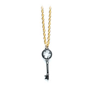 unlocked believing charcoal clover key gold dipped necklace 36 - inch